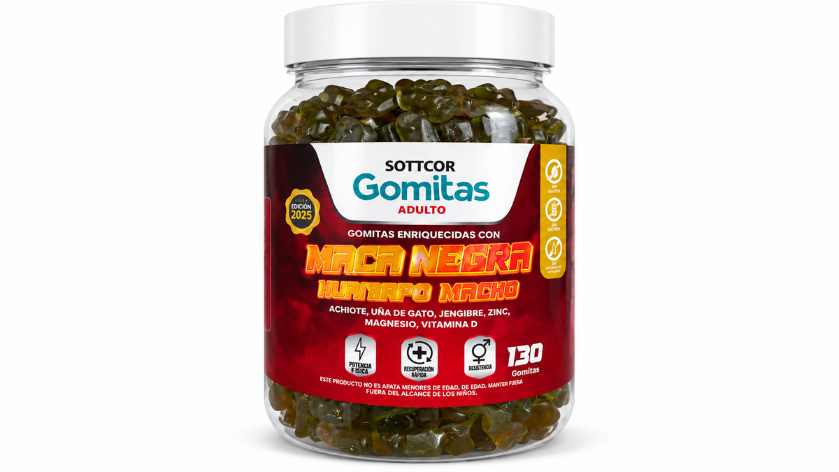 Gomitas de Huanarpo Macho con Maca Negra